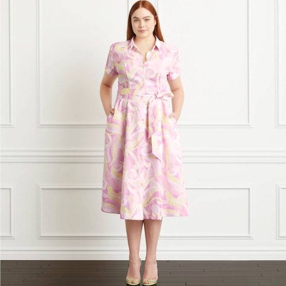 Hill House Home The Lily Dress Candy Kaleidoscope dress with tie waist pockets - Picture 3 of 12